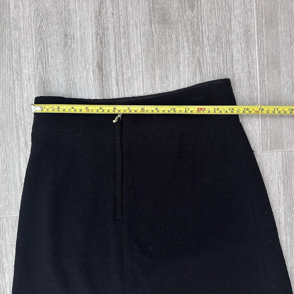 Kate Spade Classy Feminine Skirt The Rules Black Chain A Line Skirt Tweed Size 4 - Picture 10 of 14